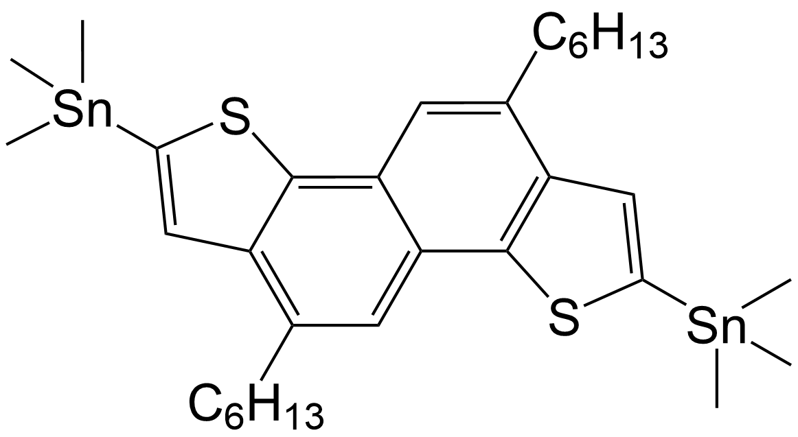 (5,10-dihexylnaphtho[1,2-b:5,6-b']dithiophene-2,7-diyl)bis(trimethylst annane)/